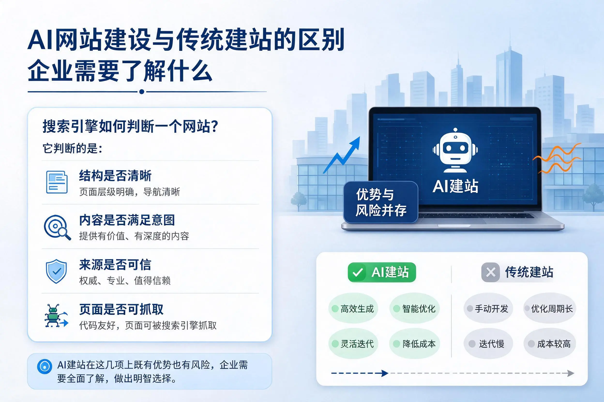 AI网站建设与传统建站的区别，徐州企业需要了解什么