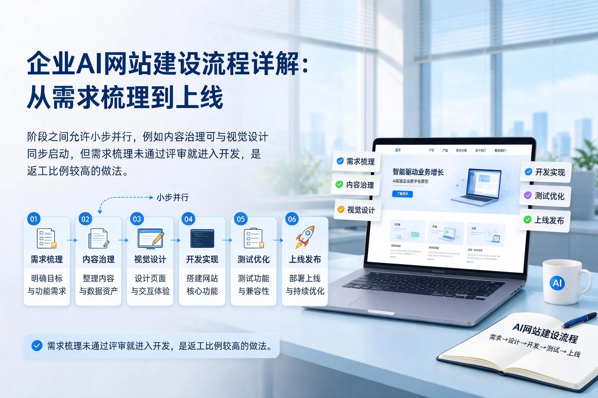 徐州企业AI网站建设流程详解:从需求梳理到上线
