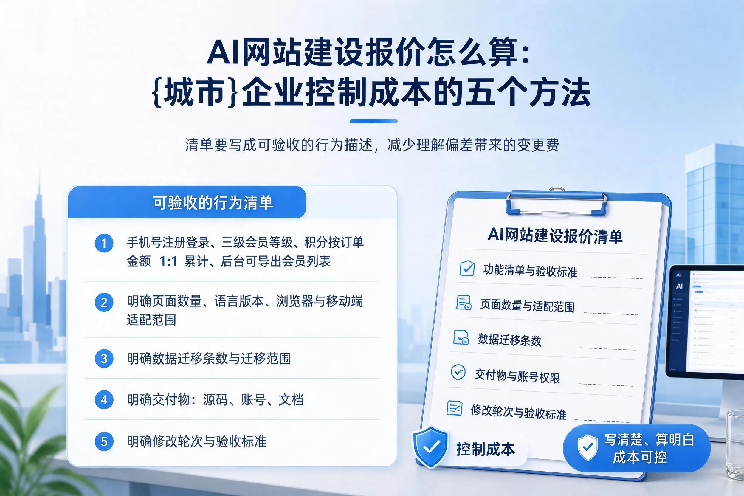 AI网站建设报价怎么算：徐州企业控制成本的五个方法