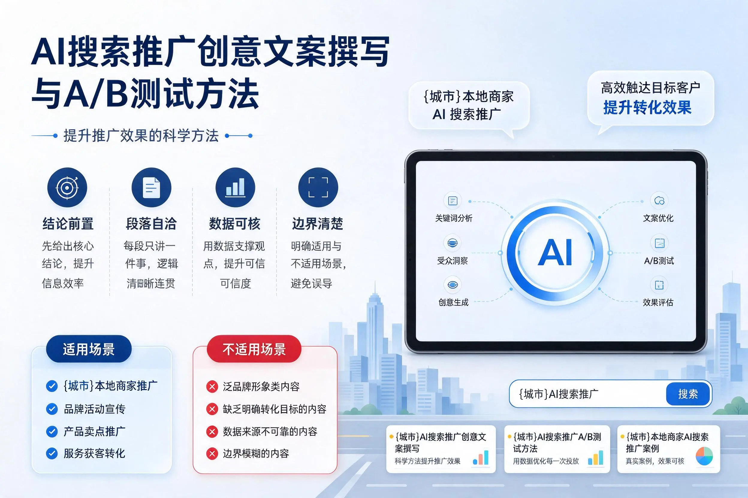 徐州AI搜索推广创意文案撰写与A/B测试方法